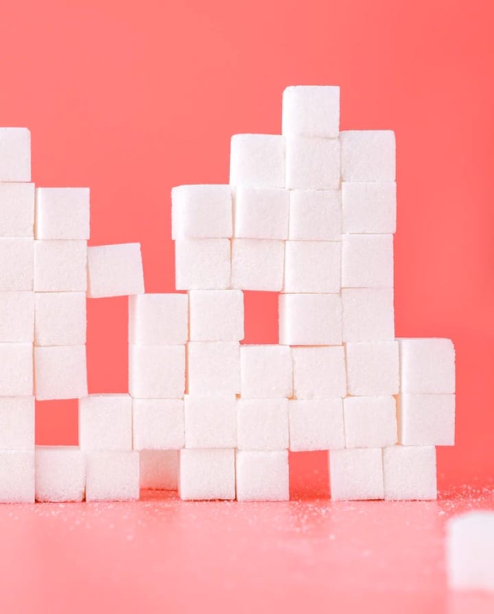 sugarcubes stacked onto each other